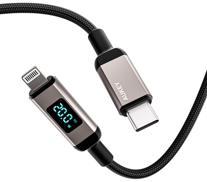 ケーブル Impulse series Digital Display [USB Type-C to Lightning] 1m ブラック