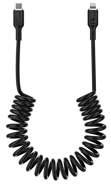 ケーブル Coiled Series [USB Type-C to Lightning] 1.5m コイル型 ブラック
