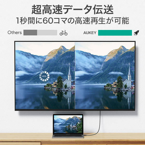 HDMIケーブル Impulse series [HDMI to HDMI] 2m 2本組み ブラック＆レッド