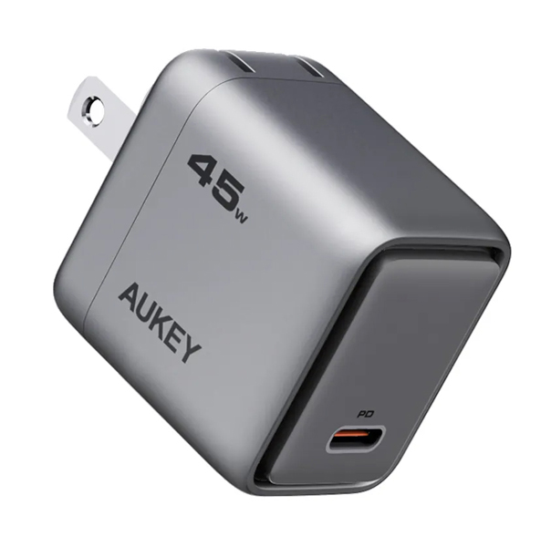 USB充電器 Comet 45W PD対応 折りたたみ式 [USB-C 1ポート] グレー