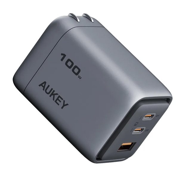 USB充電器 Comet Mix3 100W PD対応 折りたたみ式 [USB-A 1ポート/USB-C 2ポート] グレー