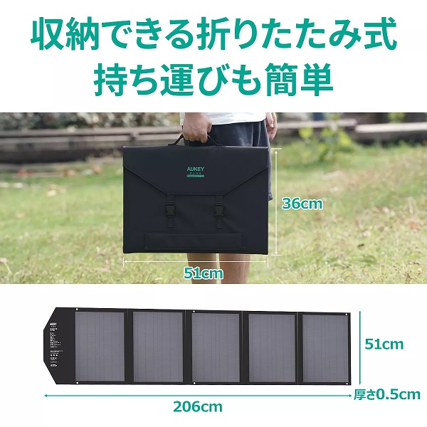 折りたたみ式 ソーラーパネル Power Helio Y12 (120W)