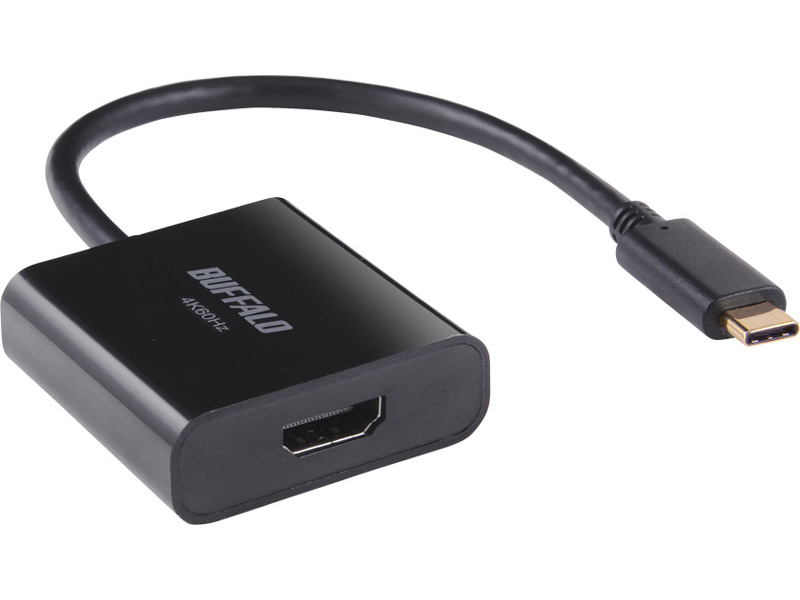 ディスプレイ変換アダプタ USB Type-C - HDMI 60P対応 ブラック