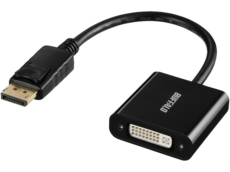 DisplayPort-DVI変換アダプタ ブラック