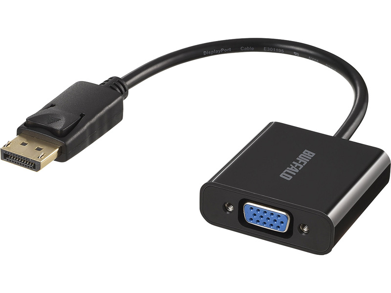 DP-VGA 変換アダプター 0.15m ブラック