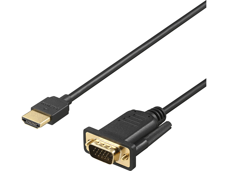 HDMI to VGA変換ケーブル 1m ブラック