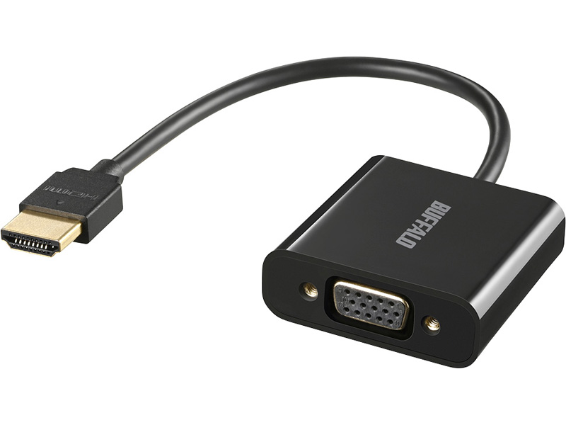 HDMI to VGA変換アダプター 0.15m ブラック
