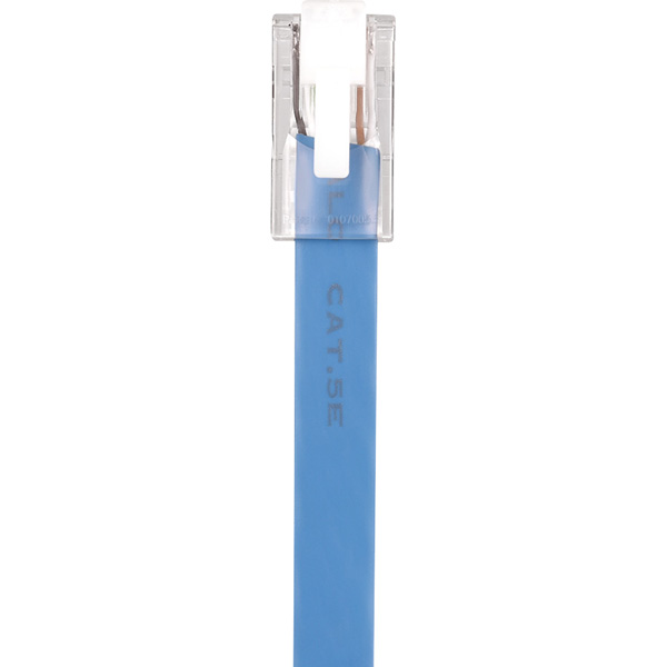 ツメの折れないLANケーブル Cat5e フラット20m ブルー