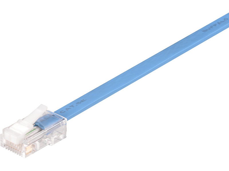 ツメの折れないLANケーブル Cat5e フラット30m ブルー