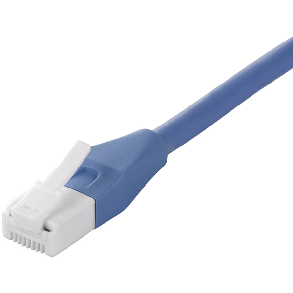 ツメの折れないCat5e LANクロスケーブル 5m ブルー
