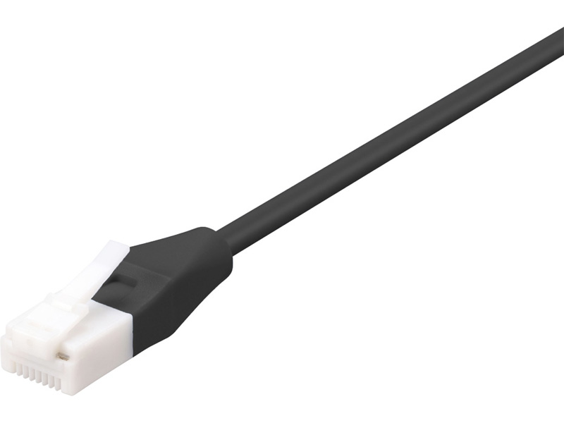 ツメ折れないCat6 LANケーブル やわらか 2m ブラック