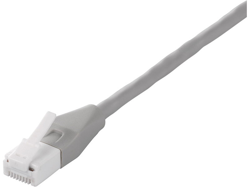 ツメ折れないCat6 LANケーブル やわらか 5m ライトグレー