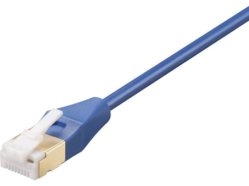 ツメ折れないCat7 LANケーブル スリム 10m ブルー