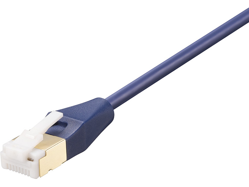 ツメ折れないCat8 LANケーブル スリム 2m ブルー