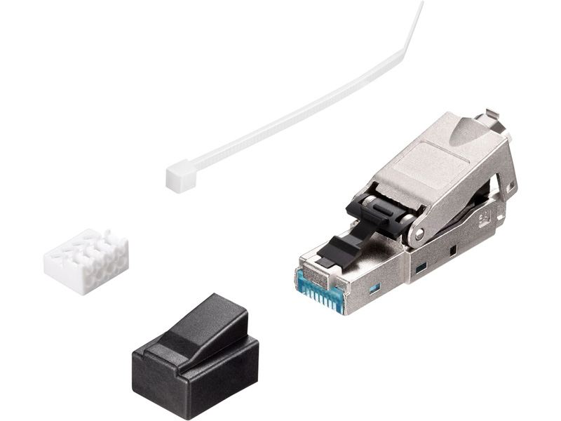 Cat6A用STPタイプLANコネクター（工具不要）