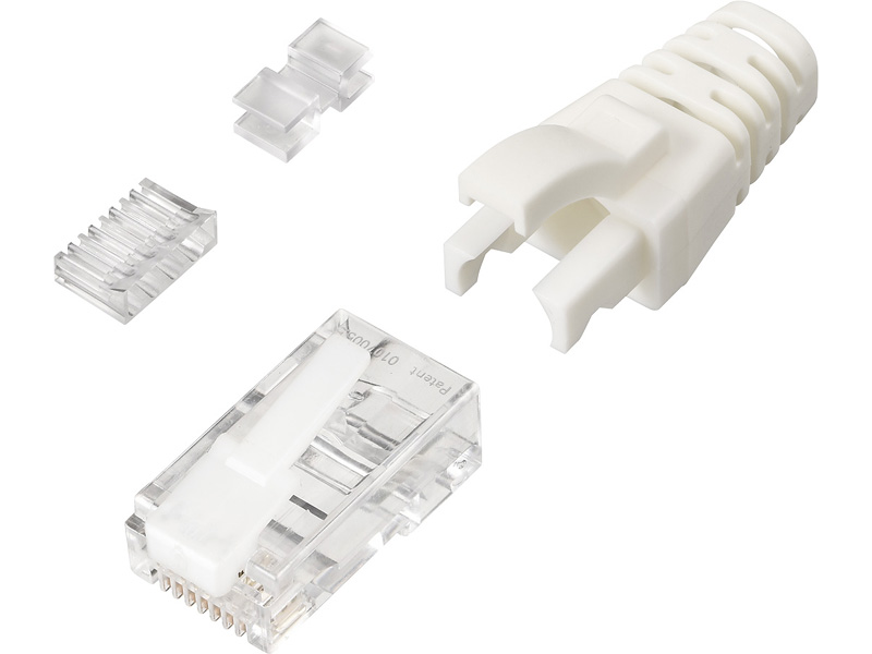 Cat6対応LANコネクター+カバー付 10個入