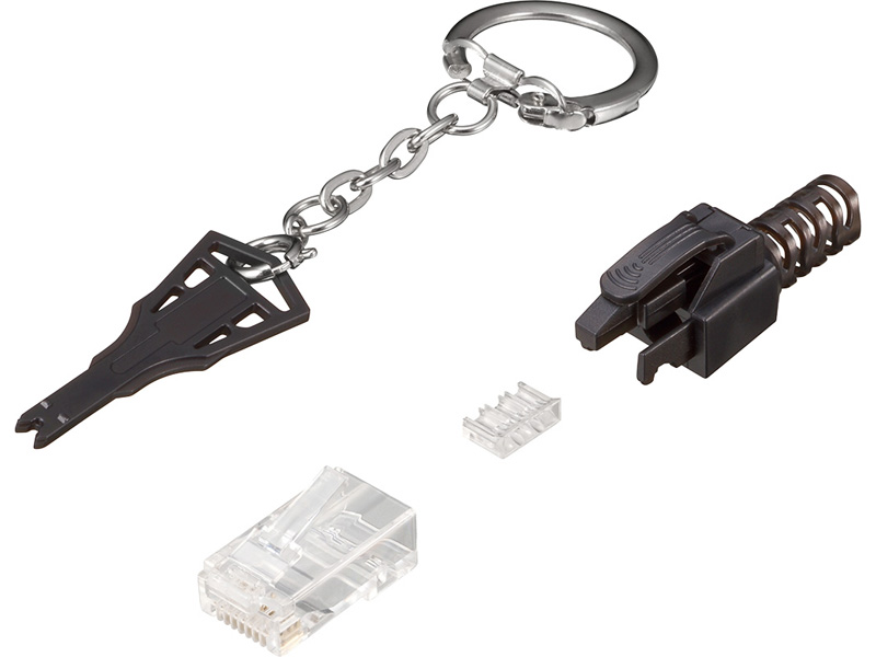 Cat5e対応ロック付きLANコネクター 10個入り