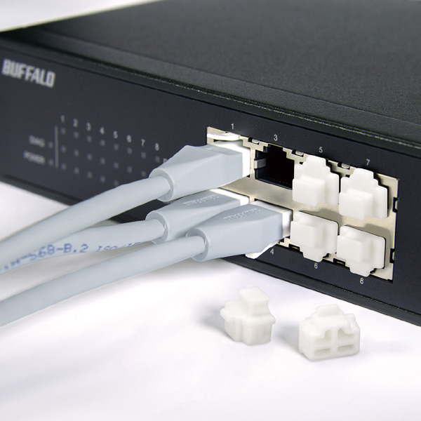 LANポートカバー 6個入り ホワイト