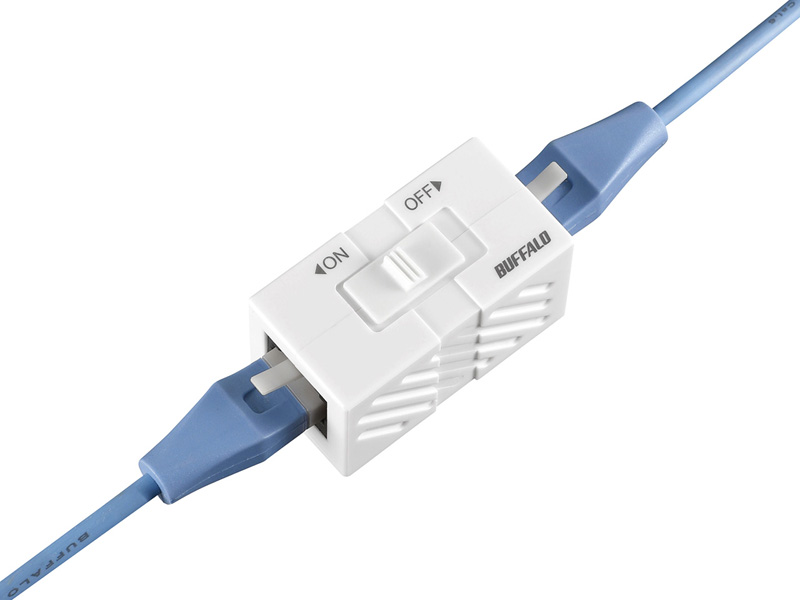 RJ45スイッチ付き中継コネクター