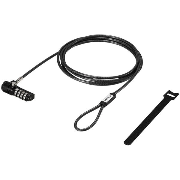 4桁ダイヤル錠+ワイヤー付