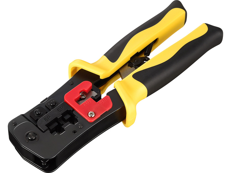 ラチェット付LANコネクターかしめ工具 8P8C/6P4C