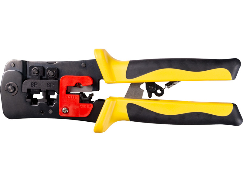 ラチェット付LANコネクターかしめ工具 8P8C/6P4C