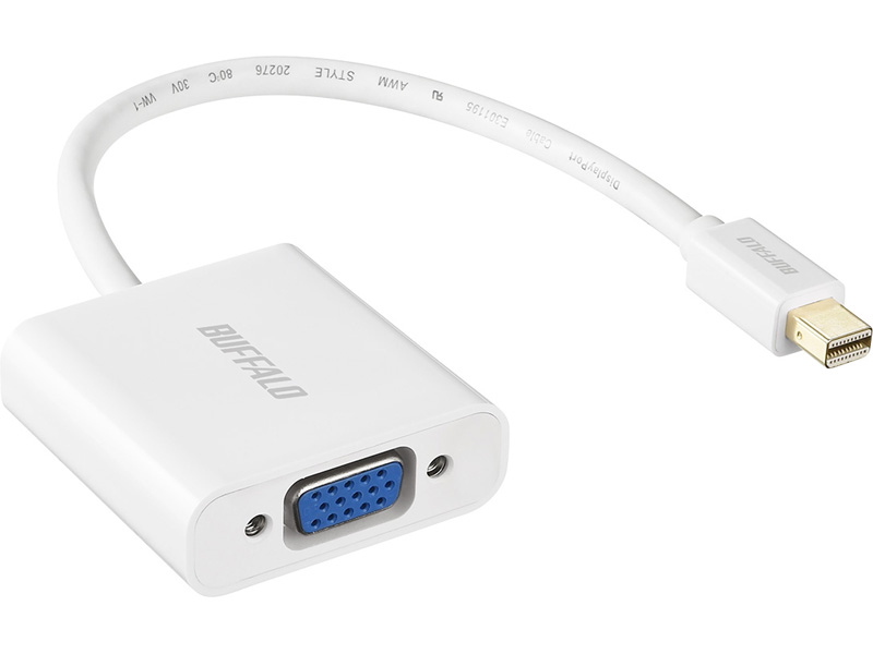 miniDisplayPort-VGA変換アダプタ ホワイト