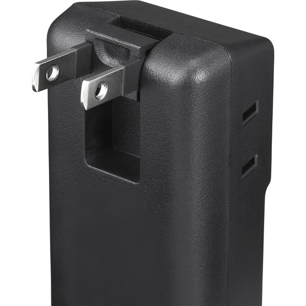 コンセント付きAC充電器 USB×2 2.4A ブラック