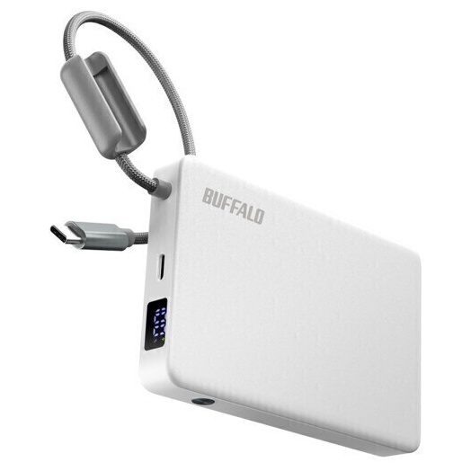 半固体モバイルバッテリー 10000mAh 30W ホワイト