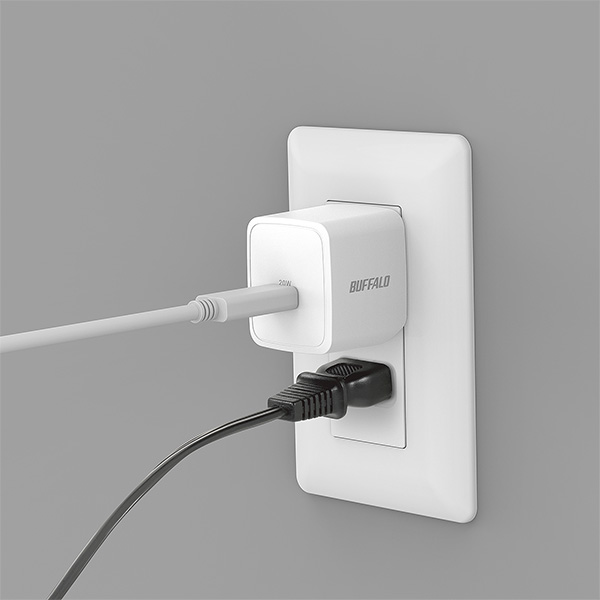 PD20W対応AC充電器 USB Type-C×1ポート ホワイト