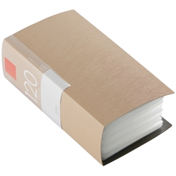 CD&DVDファイルケース ブックタイプ 120枚収納 ベージュ