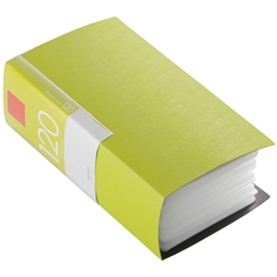 CD&DVDファイルケース ブックタイプ 120枚収納 グリーン