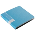 CD&DVDファイルケース ブックタイプ 12枚収納 ブルー