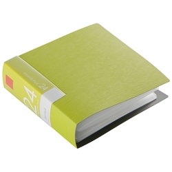 CD&DVDファイルケース ブックタイプ 24枚収納 グリーン