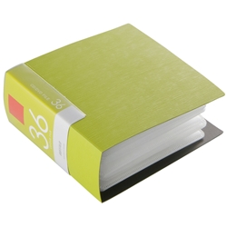 CD&DVDファイルケース ブックタイプ 36枚収納 グリーン