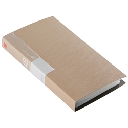 CD&DVDファイルケース ブックタイプ 48枚収納 ベージュ