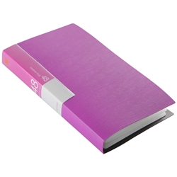 CD&DVDファイルケース ブックタイプ 48枚収納 ピンク