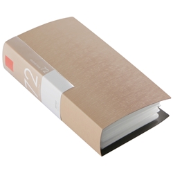 CD&DVDファイルケース ブックタイプ 72枚収納 ベージュ