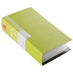 CD&DVDファイルケース ブックタイプ 72枚収納 グリーン