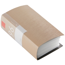 CD&DVDファイルケース ブックタイプ 96枚収納 ベージュ