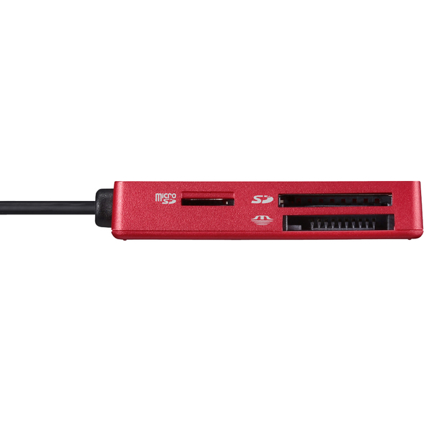 USB2.0 マルチカードリーダー/ライター スタンダードモデル レッド