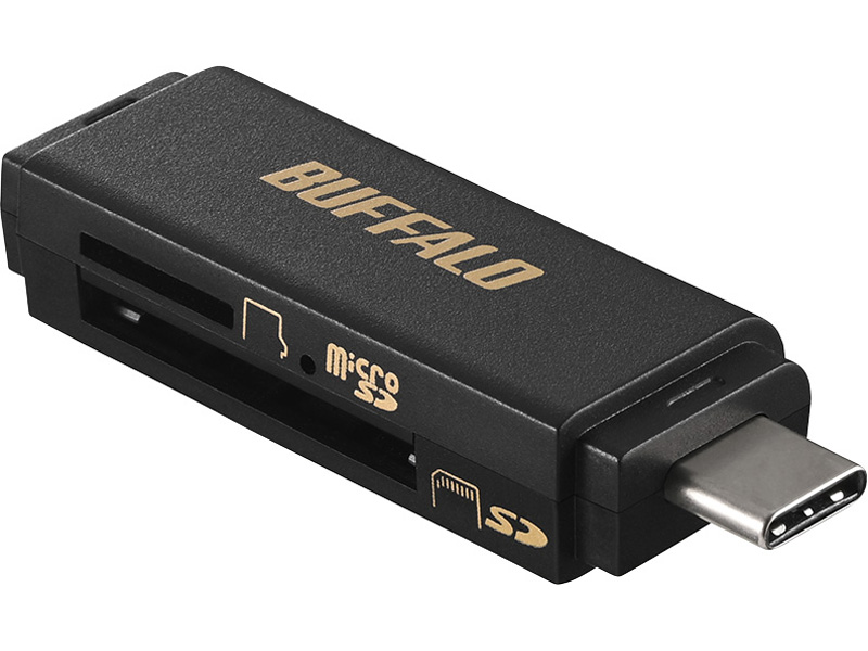 USB3.0 Type-C接続 カードリーダー SD用直挿し ブラック