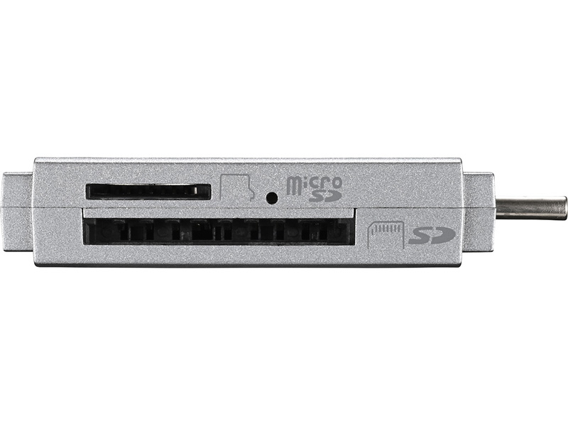 USB3.0 Type-C接続 カードリーダー SD用直挿し シルバー