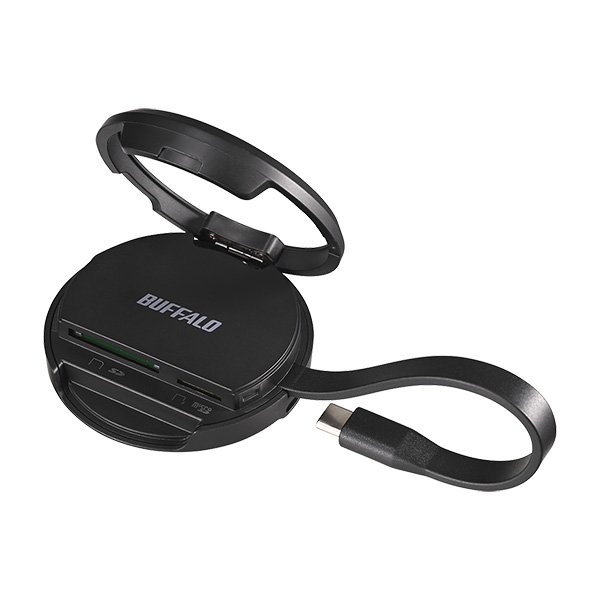 MagSafe対応 PDポート付きUSB Type-C接続カードリーダー ブラック