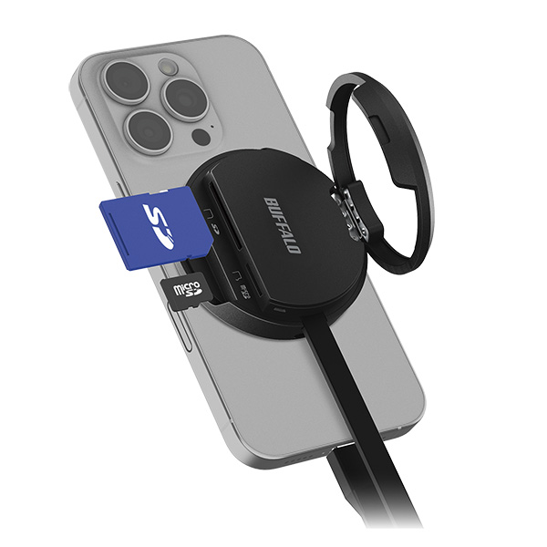 MagSafe対応 PDポート付きUSB Type-C接続カードリーダー ブラック