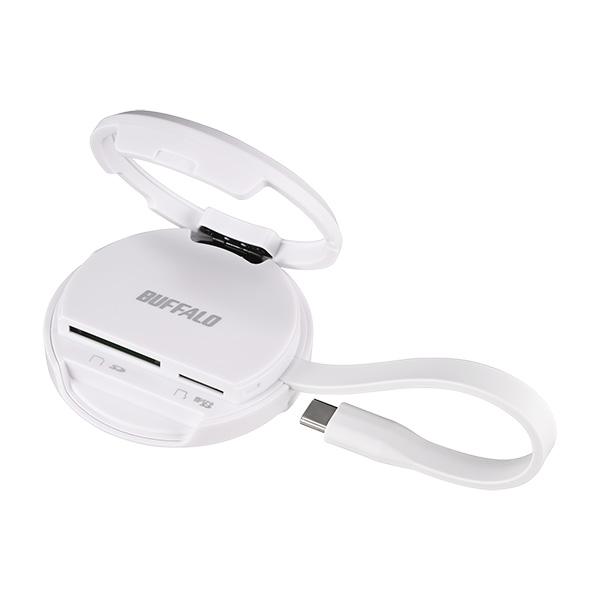 MagSafe対応 PDポート付きUSB Type-C接続カードリーダー ホワイト