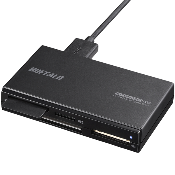 UHS-II対応 USB3.0 マルチカードリーダー ブラック