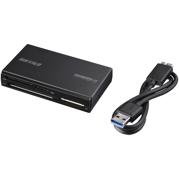 UHS-II対応 USB3.0 マルチカードリーダー ブラック