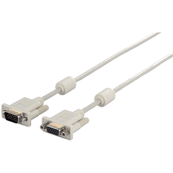ディスプレイ延長ケーブル 極細 D-Sub15オス：D-Sub15メス 1.5m