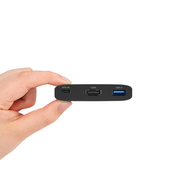 USB-C 3.2 Gen1 バスパワー 3ポートハブ PD対応 ブラック